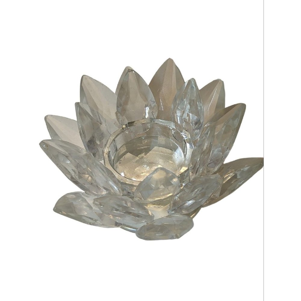 Teleflora Gift Crystal Lotus Water lilly Flower Shaped Votive Holder